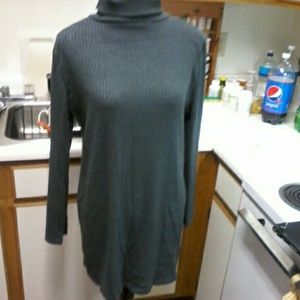 dark grey ribbed turtleneck sweater, xxxl